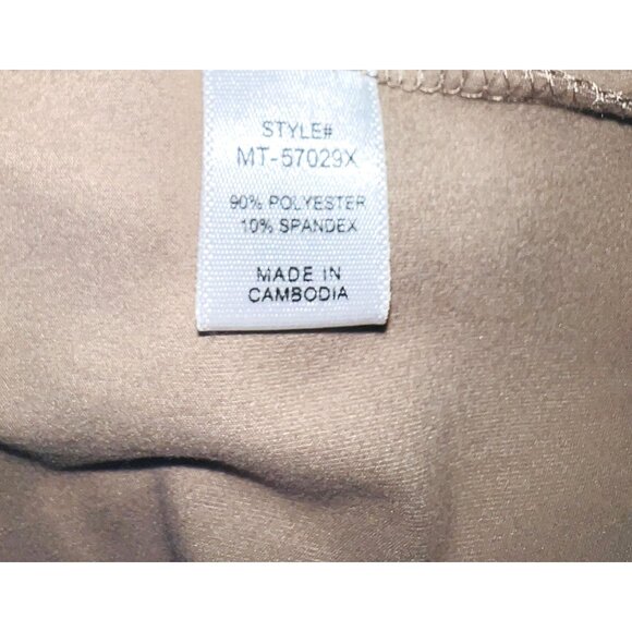 Zenana Womens 3X Tan/Beige V-Neck Long Sleeve Top Front Pocket Soft - Picture 4 of 5